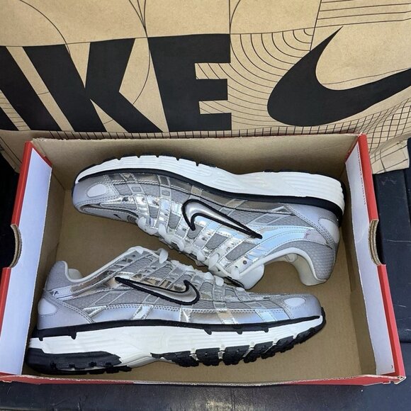 NEW Nike P-6000 Metallic Silver Black Sail CN0149-001 Men\'s Size 8.5 main image 6